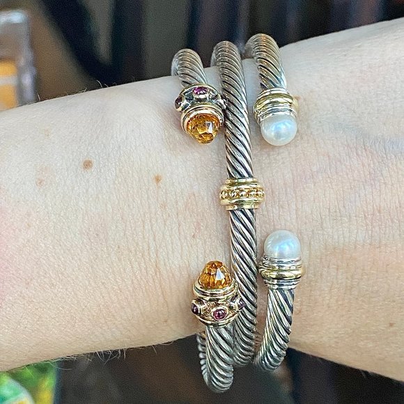 David Yurman Jewelry - David Yurman Renaissance Collection Citrine & 14K Gold Cable Bracelet
